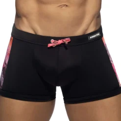 Addicted Maillots De Bain Push Up|Boxers De Bain-Boxer De Bain Hydrangea Noir