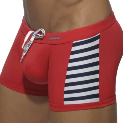 Addicted Maillots De Bain Push Up|Boxers De Bain-Boxer de Bain Sailor Colored Rouge