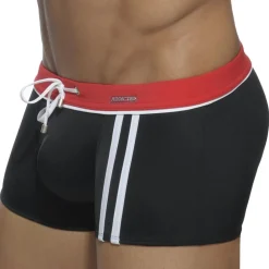 Addicted Maillots De Bain Push Up|Boxers De Bain-Boxer de Bain Sport Detail Binding Noir