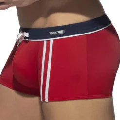 Addicted Maillots De Bain Push Up|Boxers De Bain-Boxer de Bain Sport Detail Binding Rouge