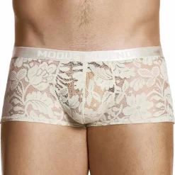 Modus Vivendi Boxers Sexy-Boxer Dentelle Florale Ivoire