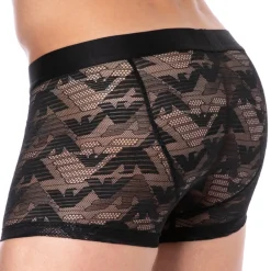 Emporio Armani Boxers Sexy-Boxer Dentelle Jacquard Noir