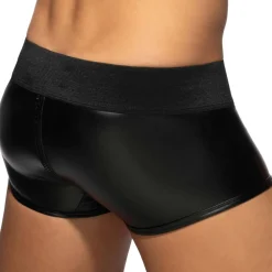 AD Fetish Boxers Sexy-Boxer Front and Back Zip Rub Cockring Noir