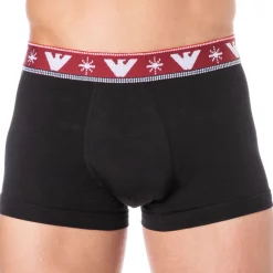 Emporio Armani Boxers-Boxer Holidays Jacquard Noir