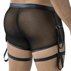 CUT4MEN Boxers Sexy-Boxer Jarretière Prison R4VAGE Noir