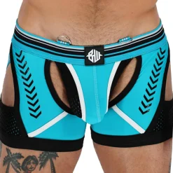 Breedwell Jockstraps|Boxers Sexy-Boxer Jock Chock Circuit Breaker Bleu Turquoise - Noir