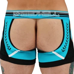 Breedwell Jockstraps|Boxers Sexy-Boxer Jock Chock Circuit Breaker Bleu Turquoise - Noir