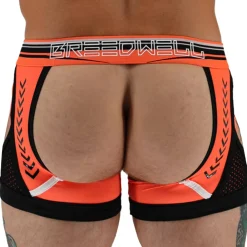 Breedwell Jockstraps|Boxers Sexy-Boxer Jock Chock Circuit Breaker Orange Fluo - Noir