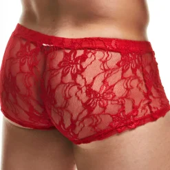 Sexy Boy Boxers Sexy-Boxer Lingerie Dentelle Rouge