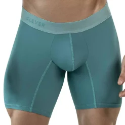 Clever Poche Ergonomique|Boxers-Boxer Long Audaz Vert Turquoise
