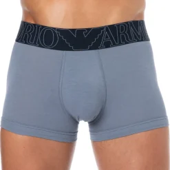 Emporio Armani Boxers-Boxer Megalogo Coton Gris Pierre