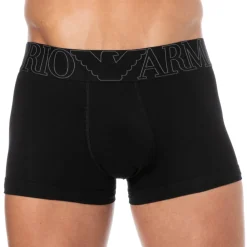 Emporio Armani Boxers-Boxer Megalogo Coton Noir
