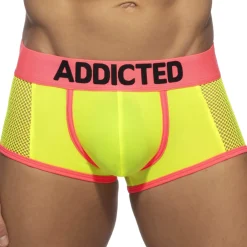 Addicted Boxers Sexy|Shortys-Boxer Neon Mesh Jaune Fluo