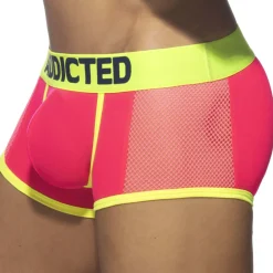 Addicted Boxers Sexy|Shortys-Boxer Neon Mesh Rose Fluo