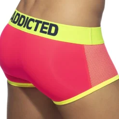 Addicted Boxers Sexy|Shortys-Boxer Neon Mesh Rose Fluo