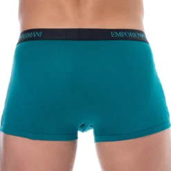 Emporio Armani Boxers-Boxer Pure Cotton Bleu Paon