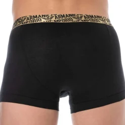 Emporio Armani Boxers-Boxer Shiny Logoband Coton Noir