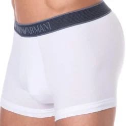 Emporio Armani Boxers-Boxer Shiny Logoband Coton Blanc