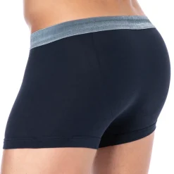 Emporio Armani Boxers-Boxer Shiny Logoband Marine