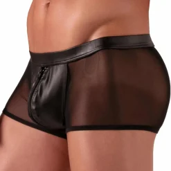 Absolu Male Boxers Sexy-Boxer Zipped Rebel Noir