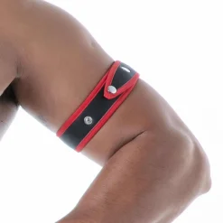 TOF Paris Accessoires Sexy-Brassard en Néoprène Noir - Rouge