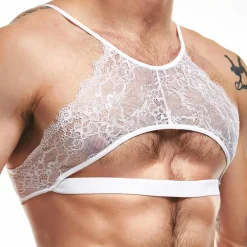 Sexy Boy Tenues Sexy|Accessoires Sexy-Brassière Lingerie Dentelle Blanche