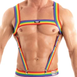 TOF Paris Accessoires Sexy-Bretelles Pride Arc-en-Ciel