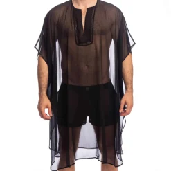 L'Homme invisible Tenues Sexy|Tenues D'Intérieur-Caftan Chantilly Noir