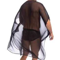 L'Homme invisible Tenues Sexy|Tenues D'Intérieur-Caftan Chantilly Noir