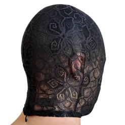 Addicted Accessoires Sexy-Cagoule Dentelle Florale Noire