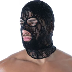 TOF Paris Accessoires Sexy-Cagoule en Dentelle Fluide Noire