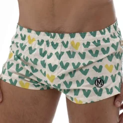 Marcuse Shorts / Caleçons-Caleçon Coton VIP Blanc - Vert