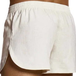 Modus Vivendi Shorts / Caleçons-Caleçon en Lin Blanc Cassé