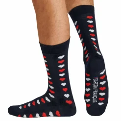 Garçon Français Chaussettes-Chaussettes Basses Coton Cœurs Bleu Marine