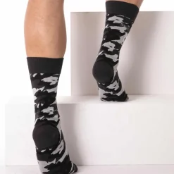 SKU Chaussettes-Chaussettes Basses Coton Camouflage Grises