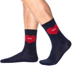 SKU Chaussettes-Chaussettes Basses Coton Cœurs - Bleu Marine