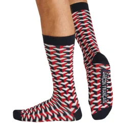 Garçon Français Chaussettes-Chaussettes Basses Geométriques Bleu Marine