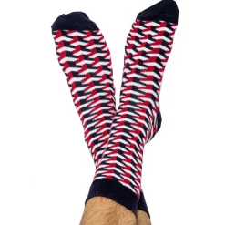 Garçon Français Chaussettes-Chaussettes Basses Geométriques Bleu Marine