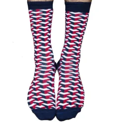 Garçon Français Chaussettes-Chaussettes Basses Geométriques Bleu Marine