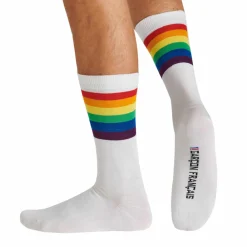 Garçon Français Chaussettes-Chaussettes Coton Rayures Arc-en-Ciel