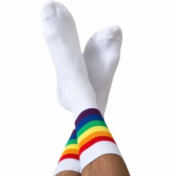 Garçon Français Chaussettes-Chaussettes Coton Rayures Arc-en-Ciel