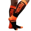 Breedwell Chaussettes-Chaussettes Hautes Eternity - Orange Fluo - Noir