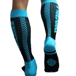 Breedwell Chaussettes-Chaussettes Hautes Eternity - Turquoise - Noir
