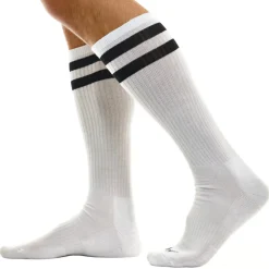 Modus Vivendi Chaussettes-Chaussettes Hautes Football Blanches