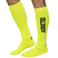 Addicted Chaussettes-Chaussettes Hautes Neon Jaune Fluo