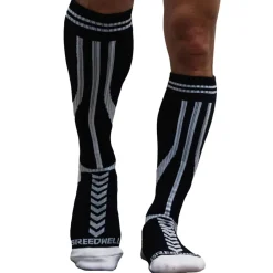 Breedwell Chaussettes-Chaussettes Hautes Sucker Noires