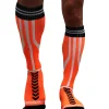 Breedwell Chaussettes-Chaussettes Hautes Sucker Orange Fluo