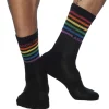 Addicted Chaussettes-Chaussettes Rainbow Noires