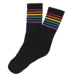 Addicted Chaussettes-Chaussettes Rainbow Noires