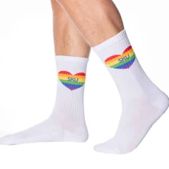 SKU Chaussettes-Chaussettes Sport Cœurs Rainbow
